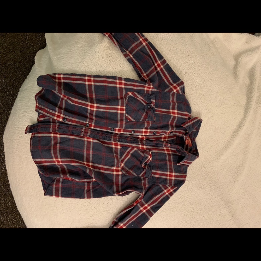 Plaid button down shirt